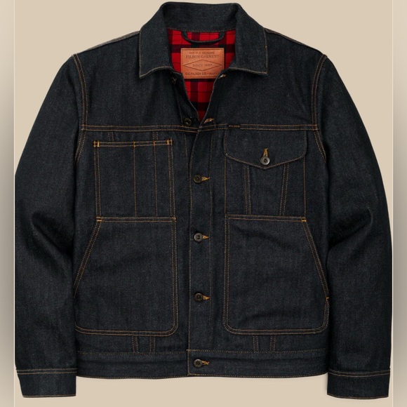 Filson Lined Denim Short Cruiser Jacket USA MADE